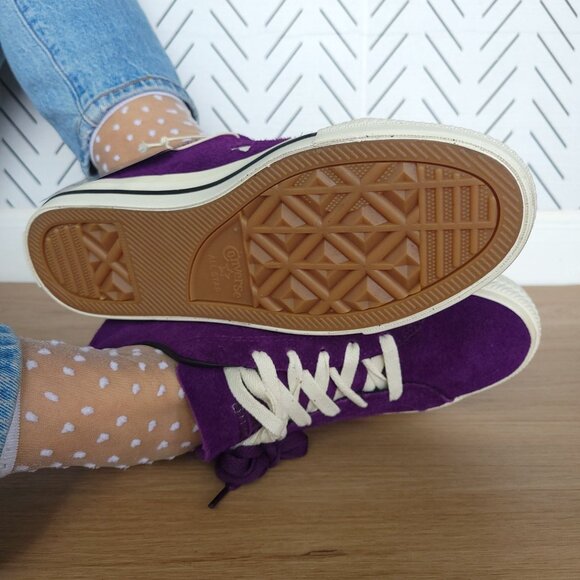 ⭐CONVERSE Women Shoes 8.5 CONS One Star Pro OX Suede Upper Purple Cream A08141C - Picture 5 of 10